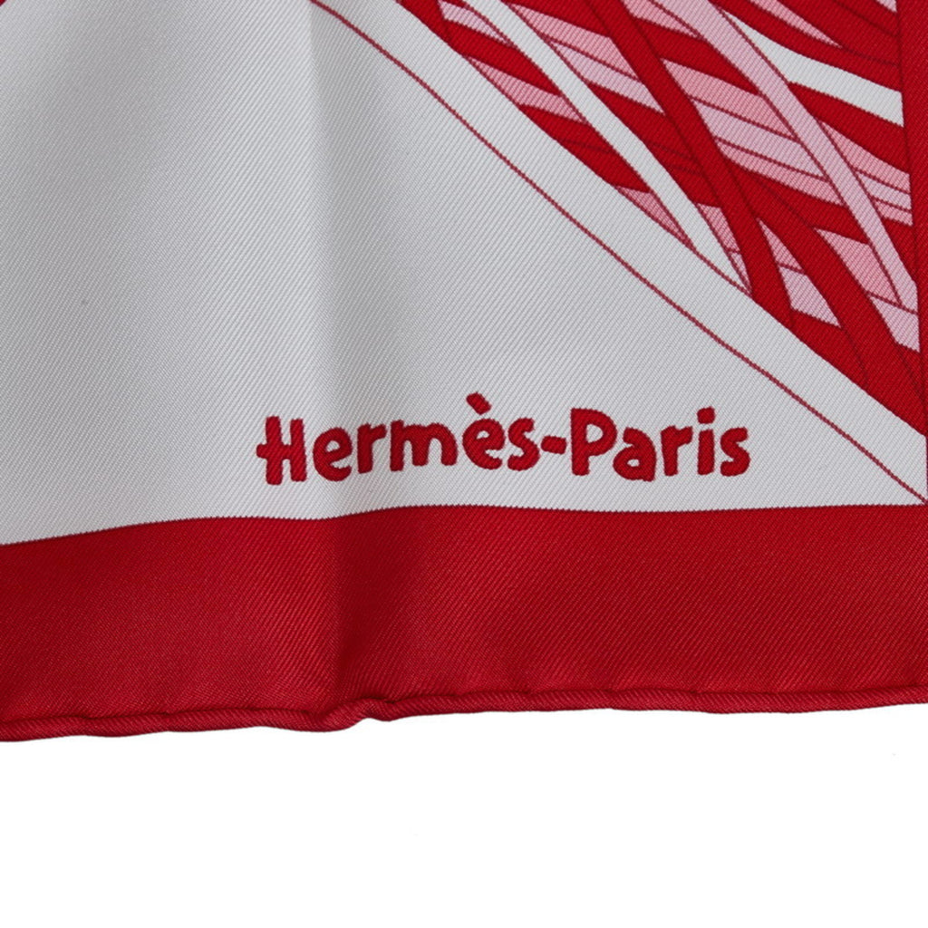 Red Multicolor Silk Scarf Muffler E219571