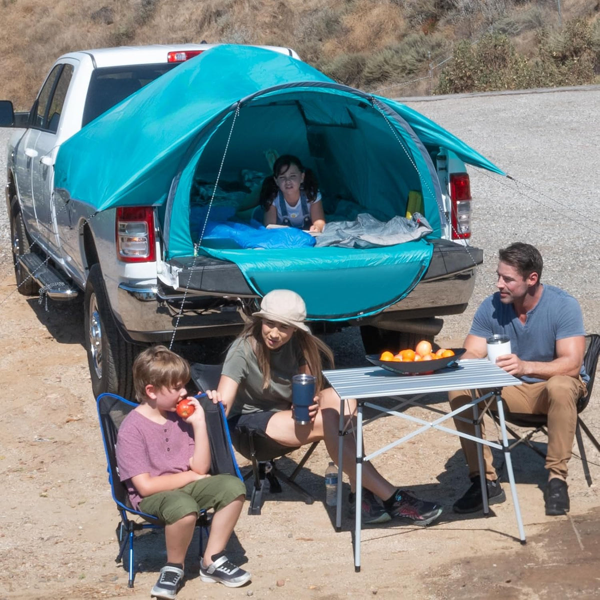 Truck Bed Tent - Waterproof Double Layer Pop Up Tent for 5.5-8 Ft Pickup Truck Bed K9973