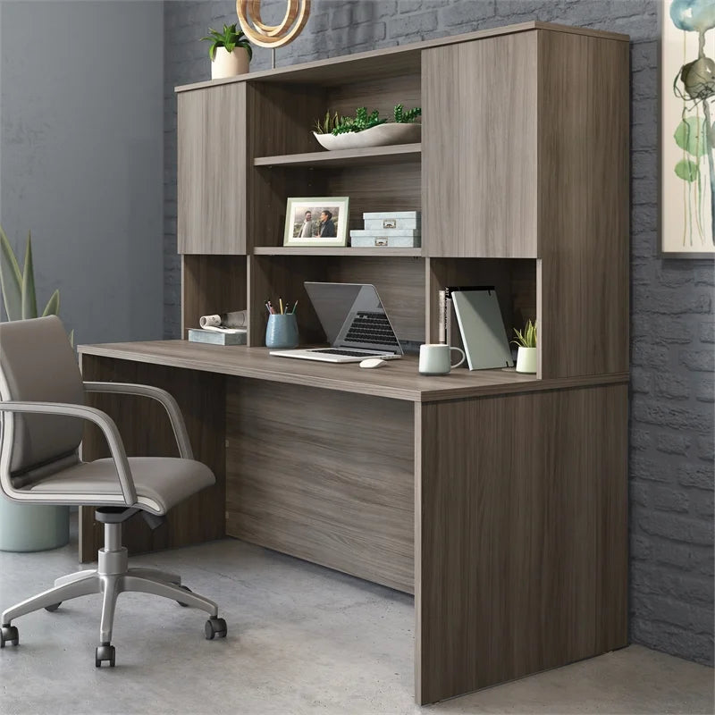 Engineered Wood Desk with Hutch U632571