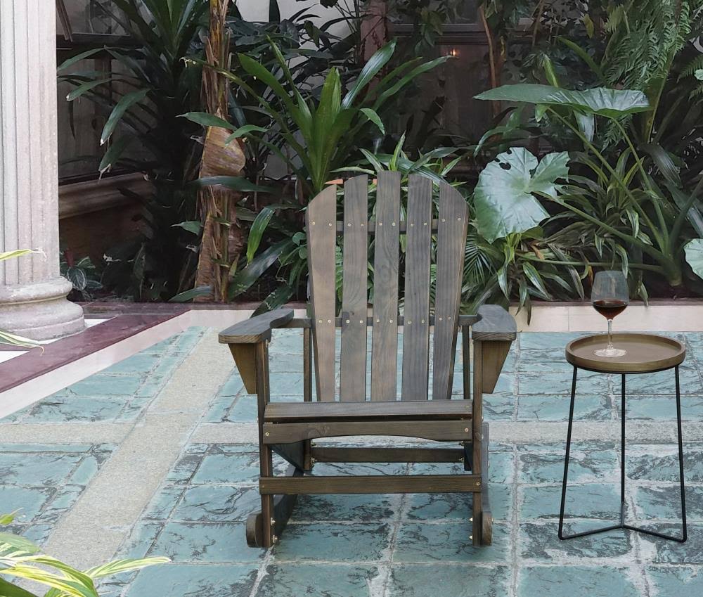 Brown Wooden Rocking Chair D805