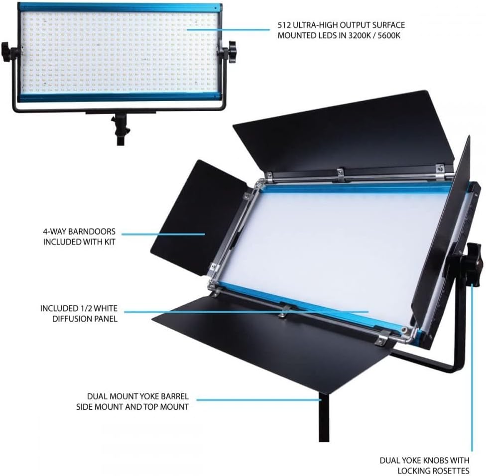 Bi-Color LED 3 Light Kit with Travel Case O232