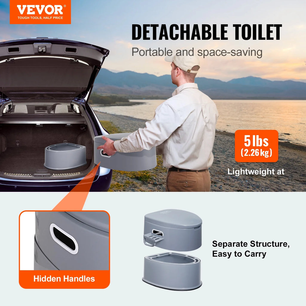 Portable Camping Toilet with Lid Y66184