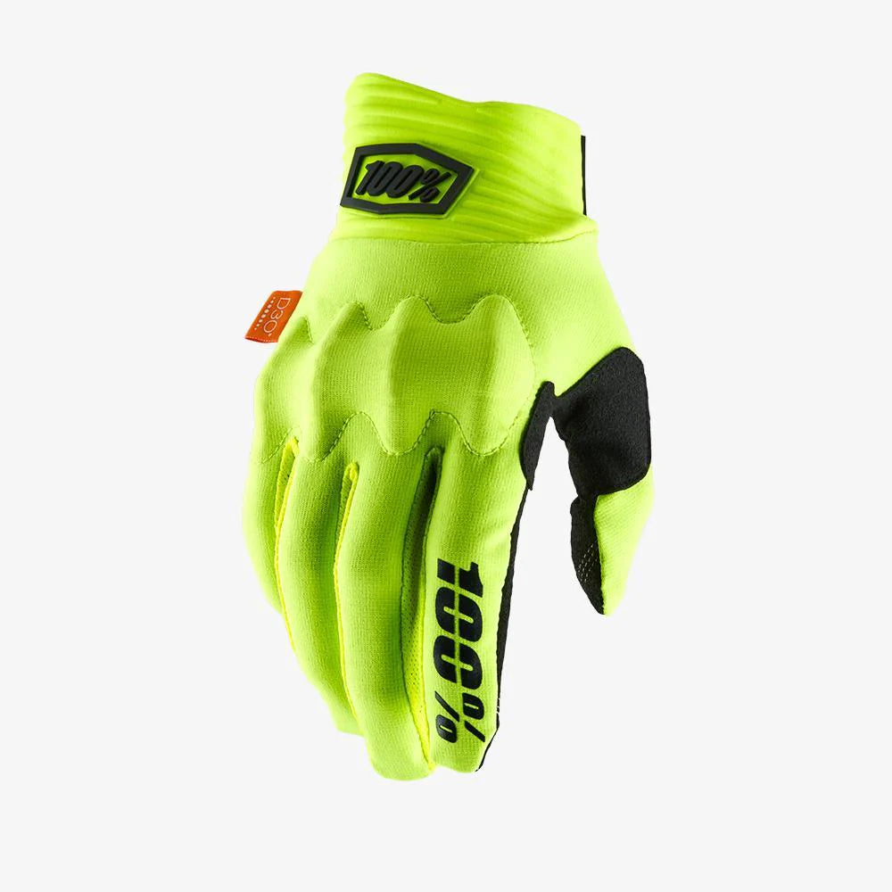 Race Gloves Fluo Yellow Black D862