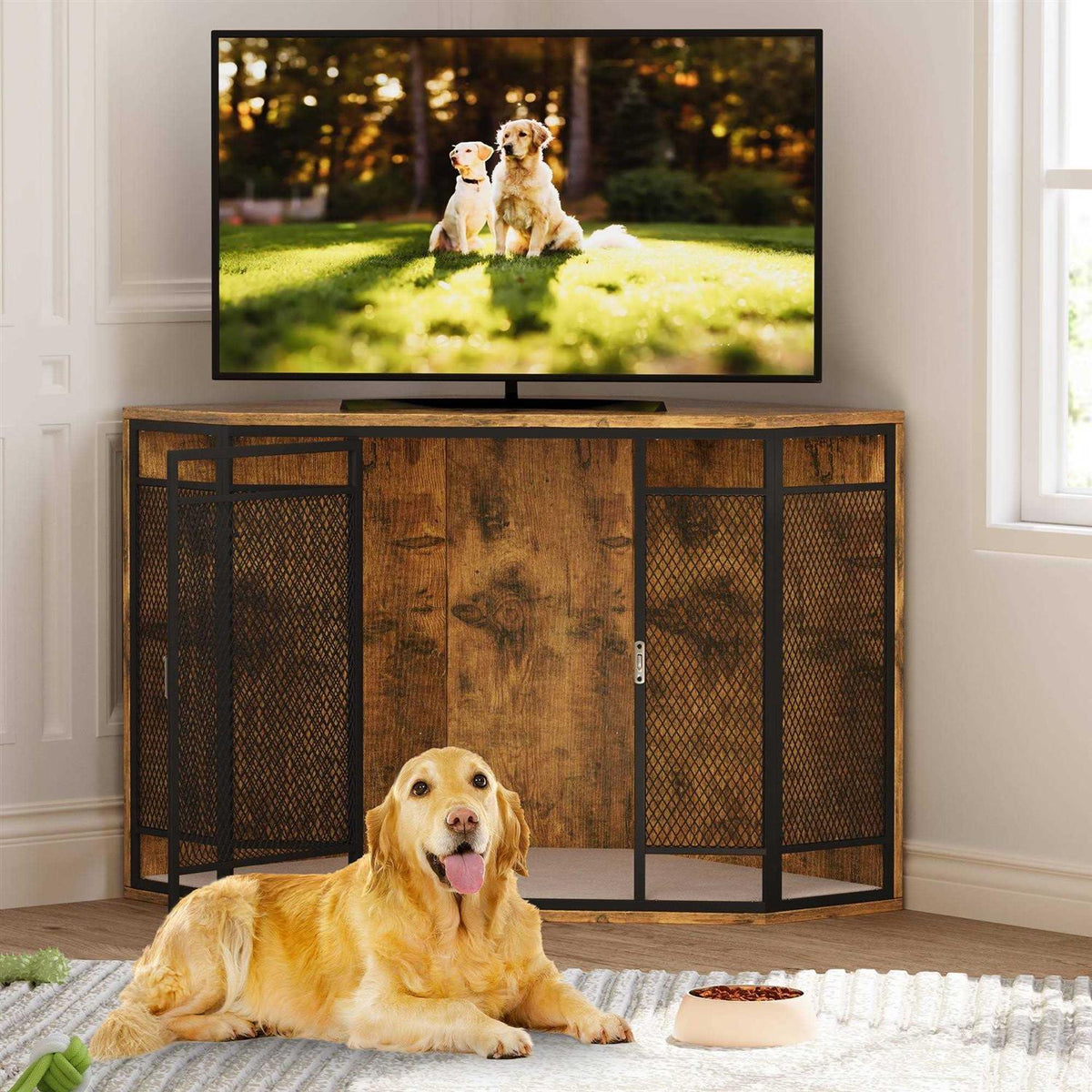 43.7-inch Wooden Dog Crate Furniture B877