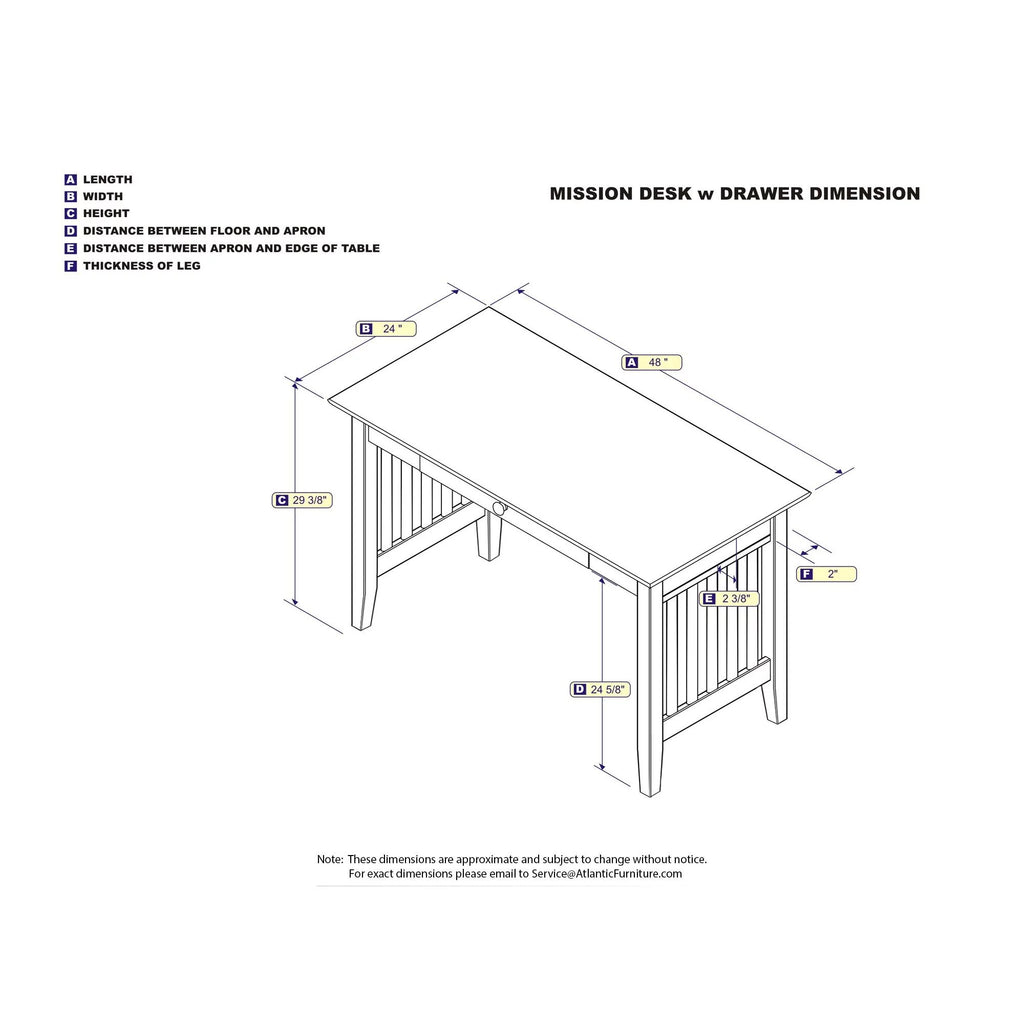 Desk with Drawer and Charging Station L9714