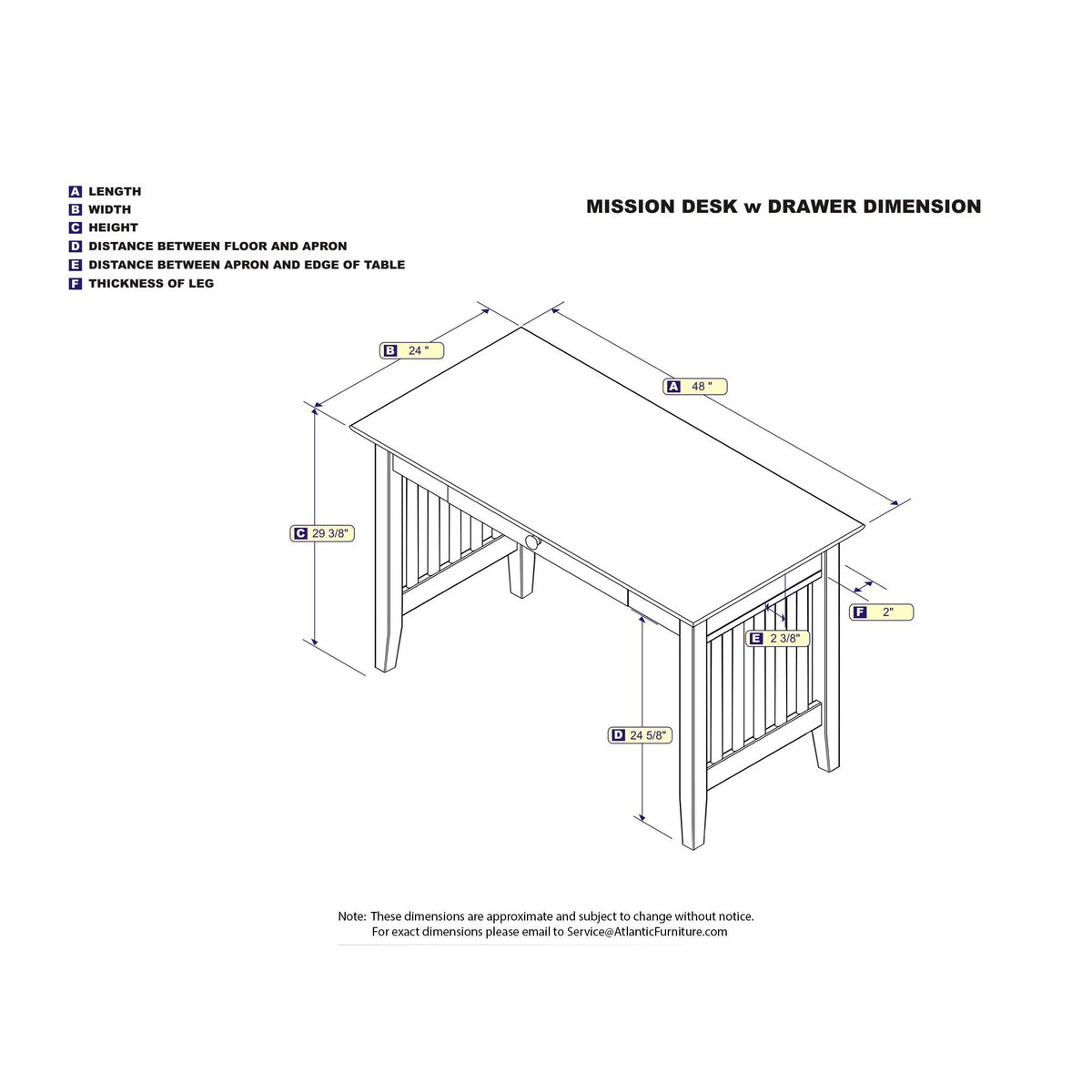 Desk with Drawer and Charging Station L9714