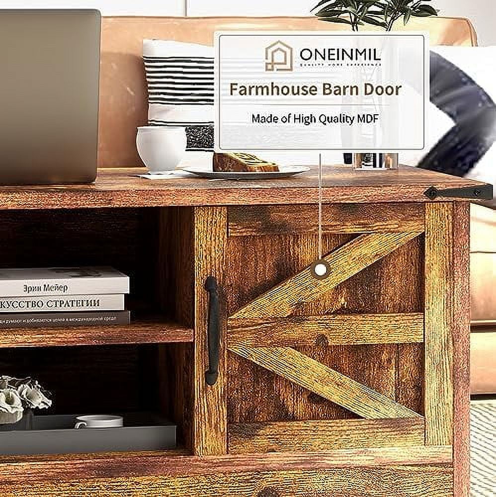 White Coffee Table with Barn Doors S39330