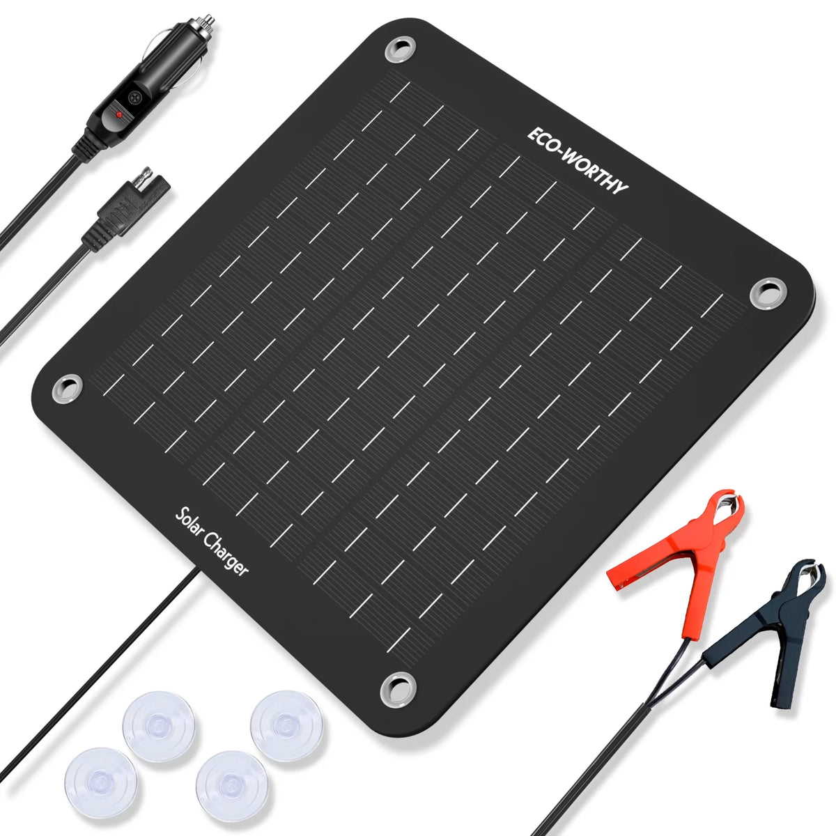 10 Watt 12V Solar Panel Battery Charger Kit J2498
