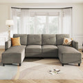 Velvet Sectional Sofa Couch Set with Chaise N458053