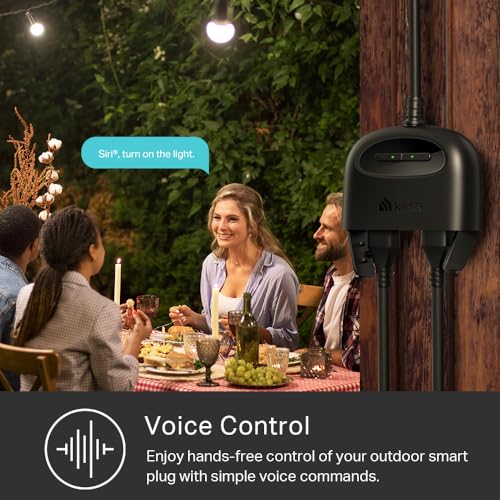 Outdoor Smart Plug with 2 Sockets, Black C38637