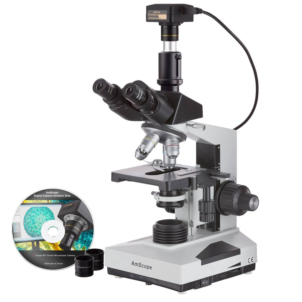 1000X Trinocular Biological Compound Microscope with 14MP USB Digital Camera K9509