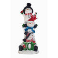 Solar Stacked Snowmen Garden Statuary Z20013