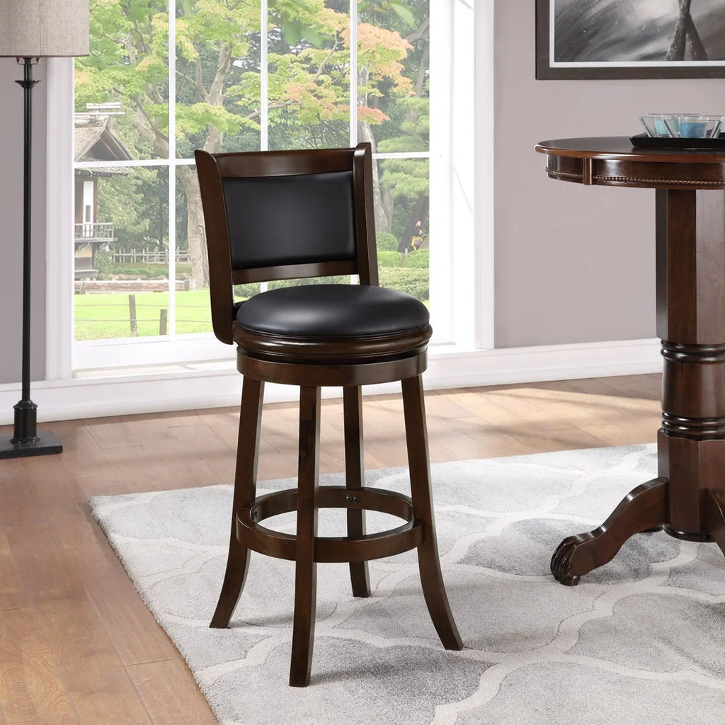 Cappuccino Swivel Wood Kitchen Bar Stool I29620