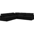 Black Linen Fabric Modular Sectional S834464