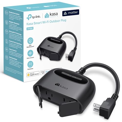 Outdoor Smart Plug with 2 Sockets, Black C38637