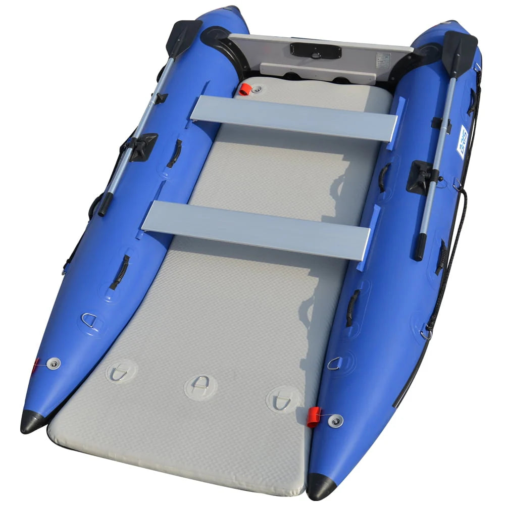 11 ft Inflatable Catamaran Boat Blue F166