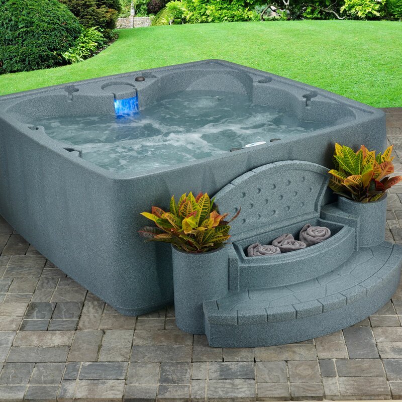 6 Person 29 Jet Square Plug And Play Hot Tub F973