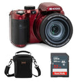 Red 20MP Full HD Digital Camera with 32GB Memory Card and Camera Bag J818541