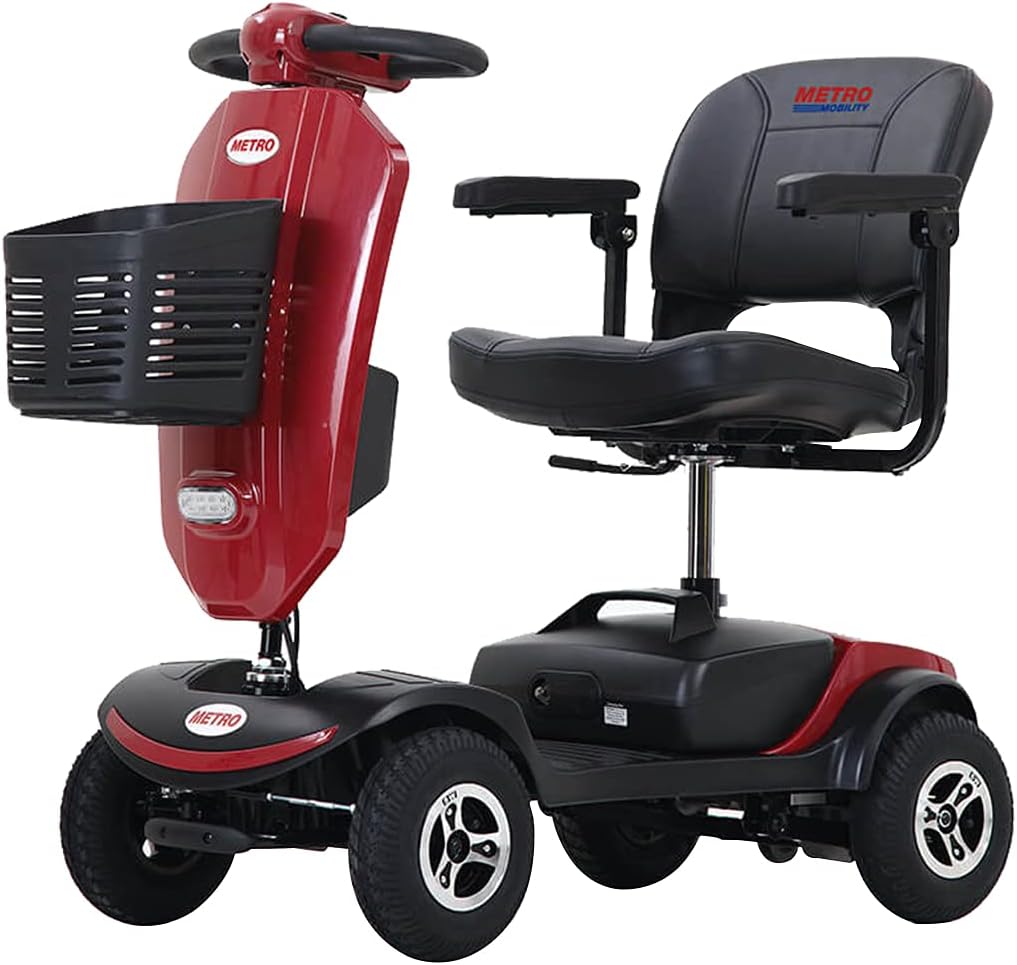 Red 4 Wheel Powered Mobility Scooter with Seat O16151