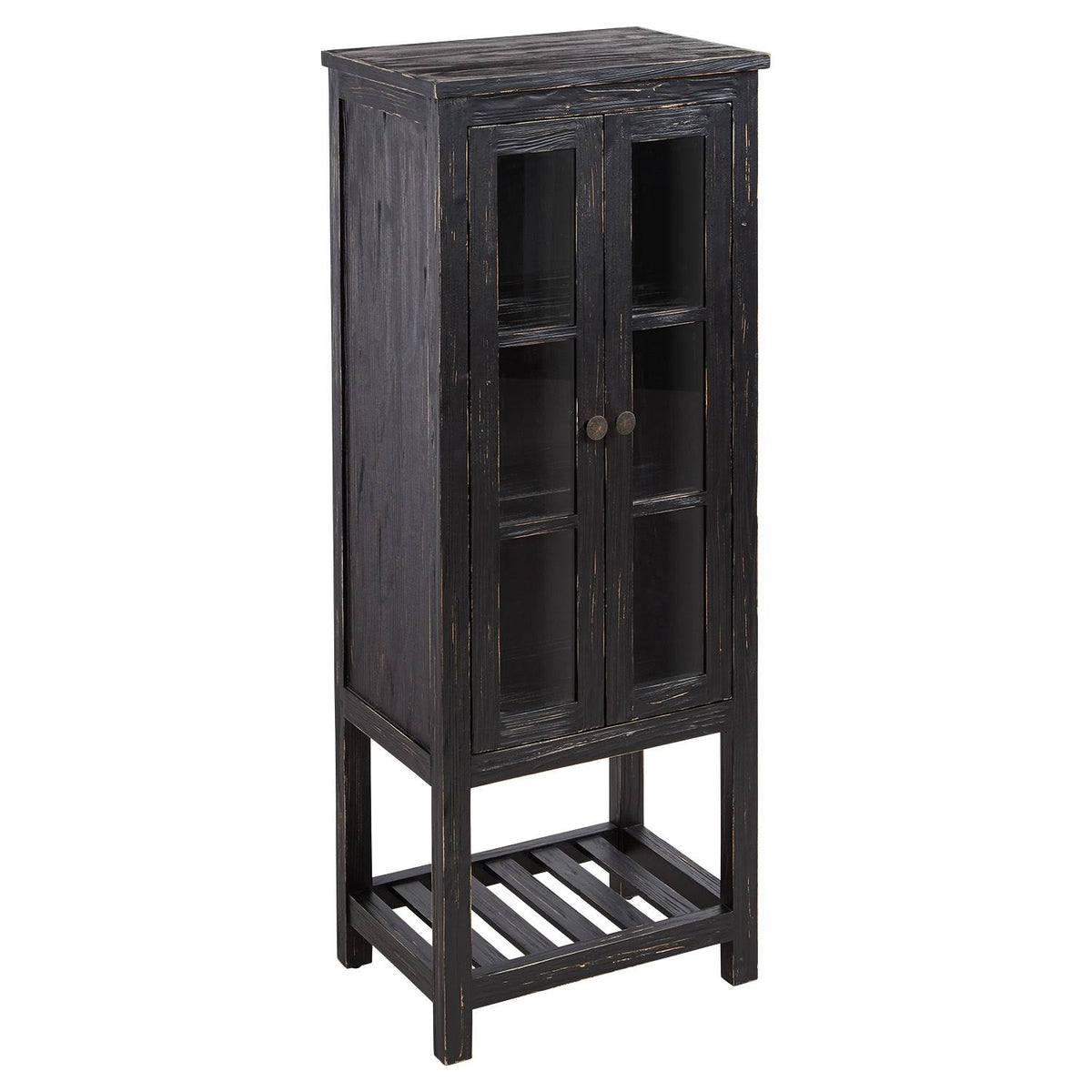 Antique Black 24x22 Linen Storage Cabinet K43485