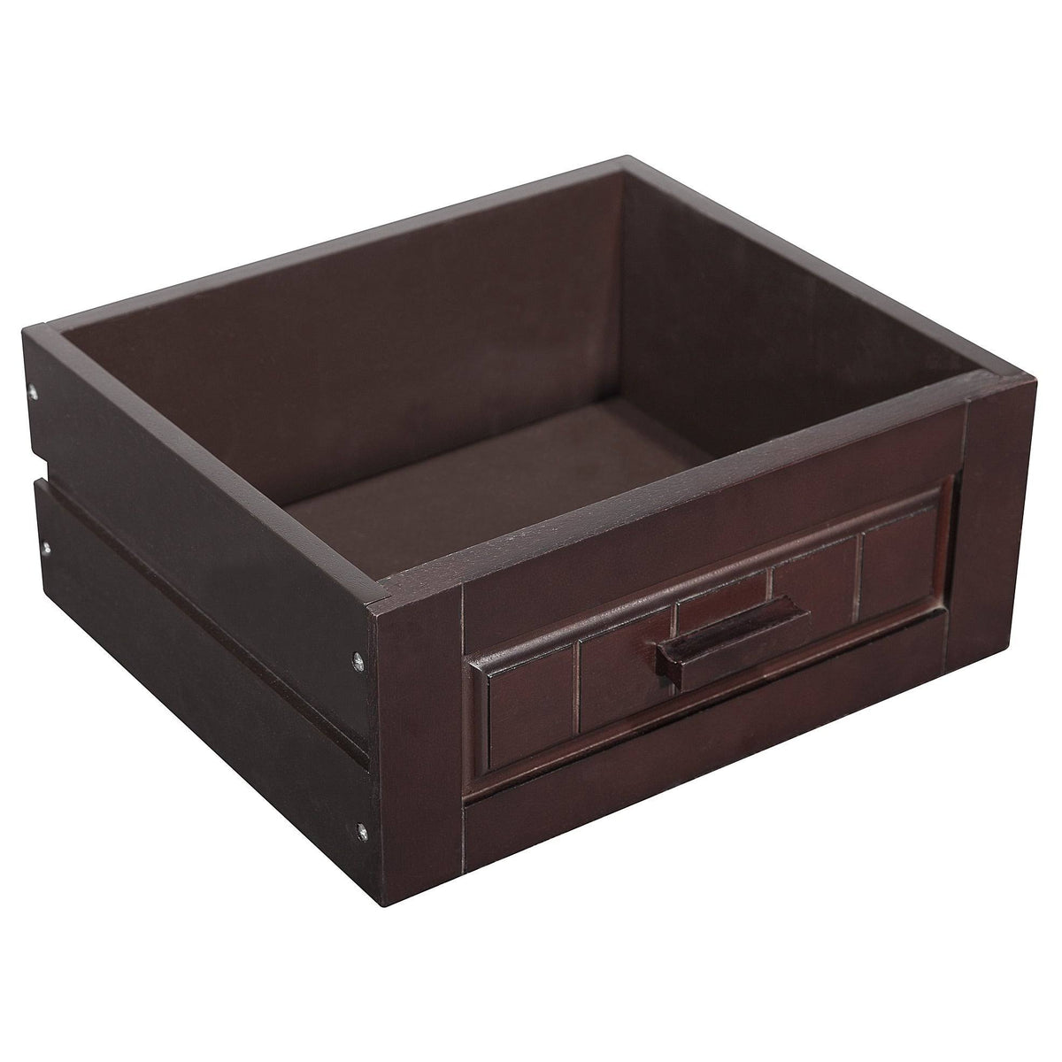 Dark Birch Floor Cabinet with 1 Door 1 Drawer and 3 Open Shelves Y5854