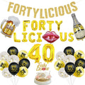 50th Birthday Decorations Gold Glitter Banner Cake Topper Balloon O206