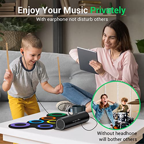 7-Pad Electric Drum Set with Headphone Q9532