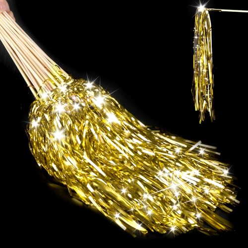 100 PCS Light Up Wedding Wands LED Tinsel Streamers X7640