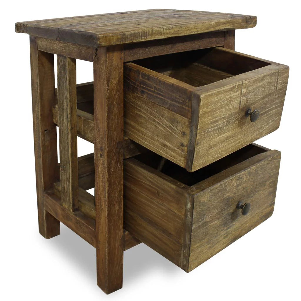 Solid Reclaimed Wood Nightstand L6395