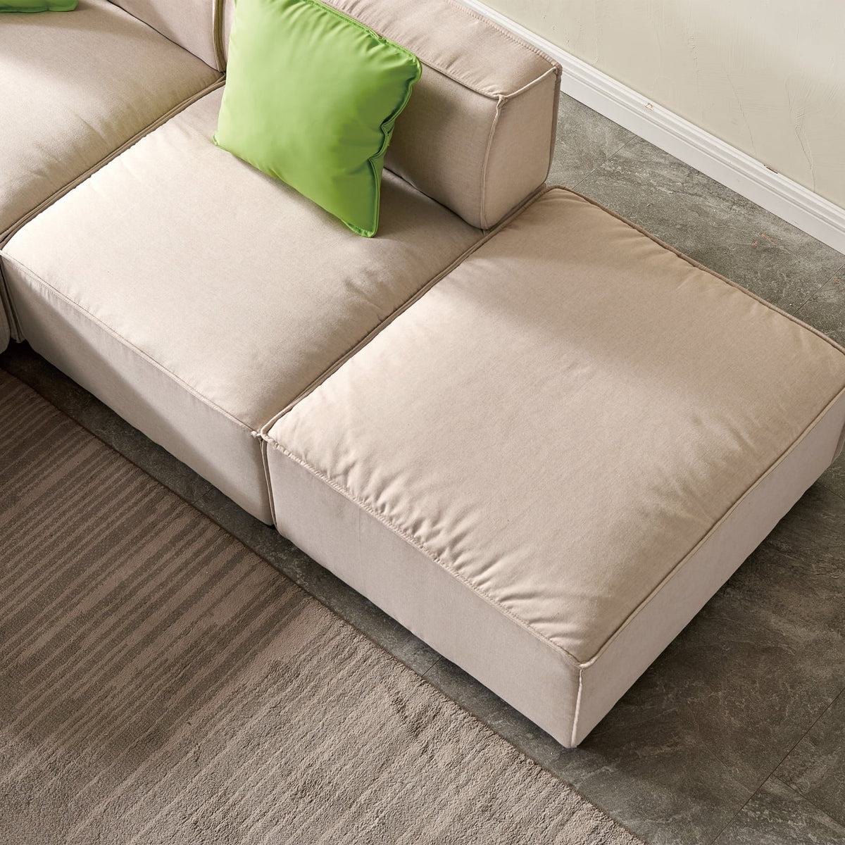 Beige 4 Seat Modular Fabric Sofa H546367