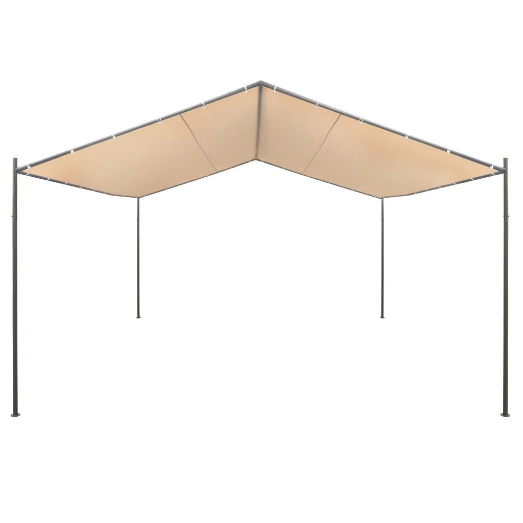 Beige Steel Gazebo Pavilion Tent Canopy T5901
