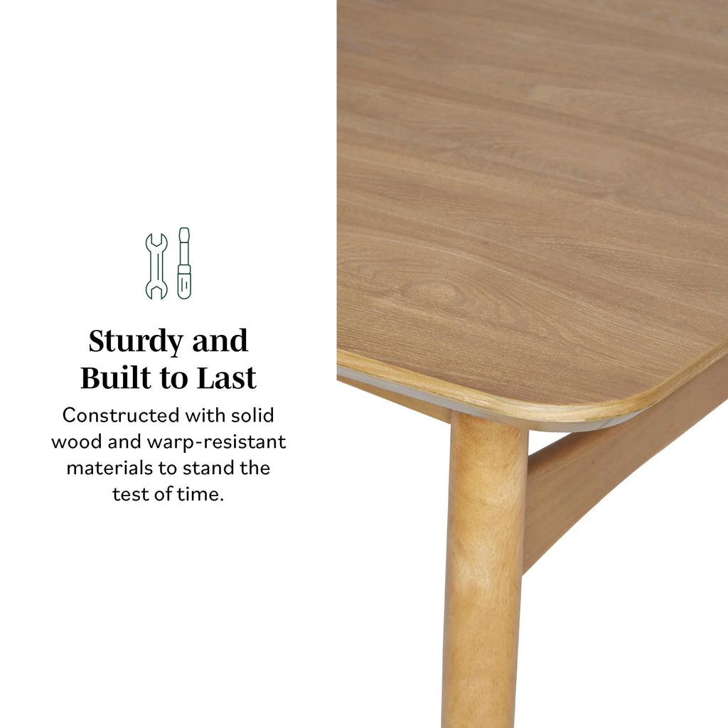 English Ash Mid-Century Tapered Leg Dining Table B977