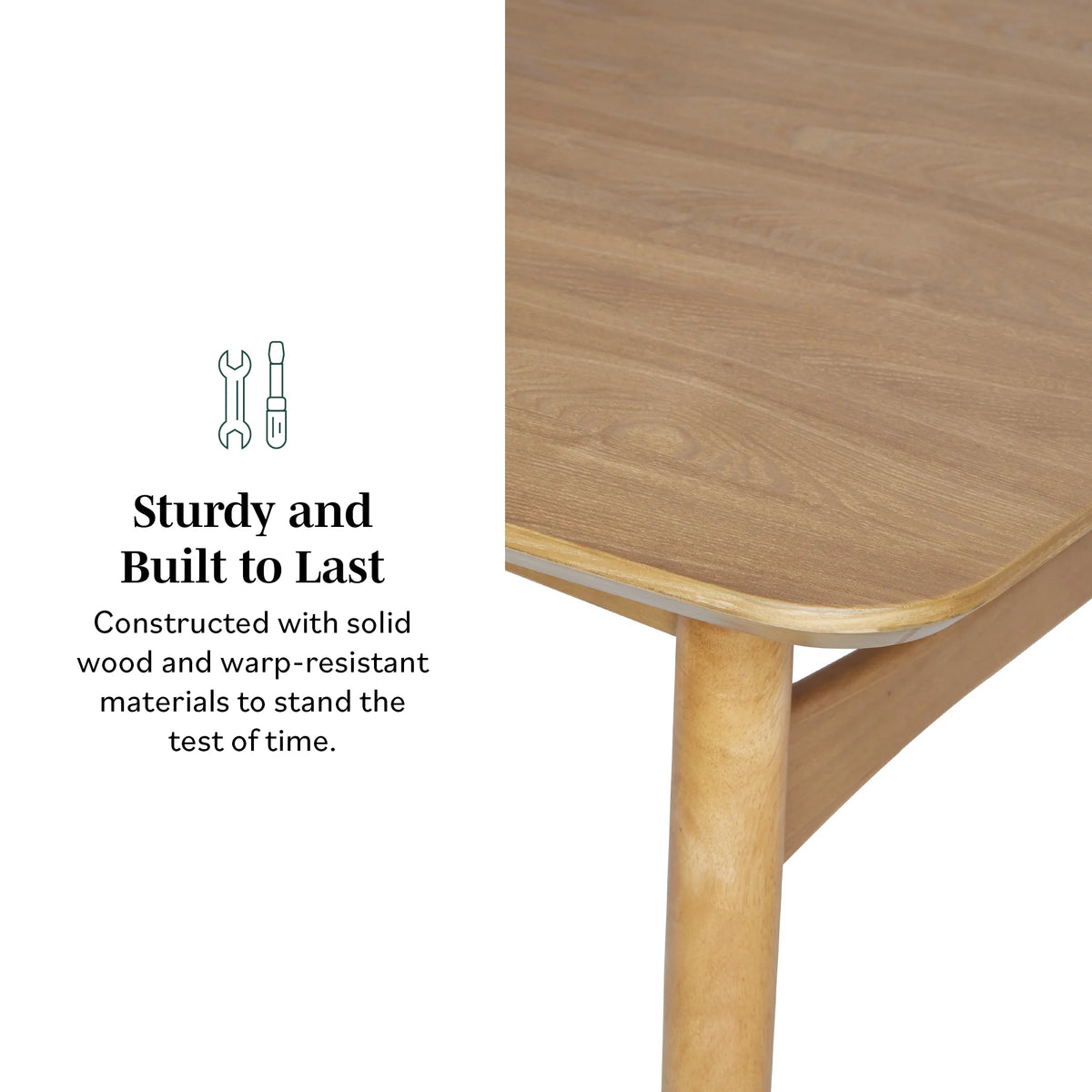 English Ash Mid-Century Tapered Leg Dining Table B977