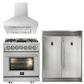 30 Dual Fuel Range, 30 Range Hood, 60 Refrigerator B9418