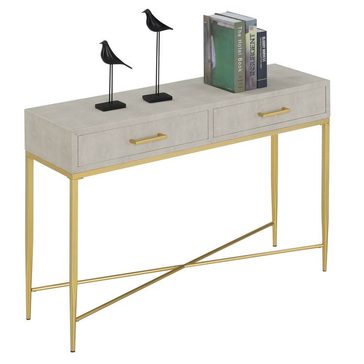 Black Scallop Console Table Y63292