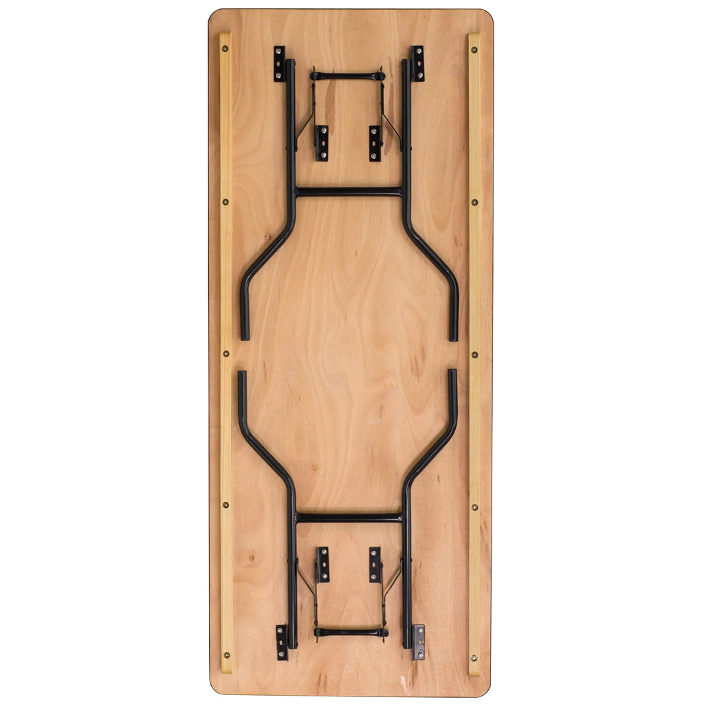 6-Foot Rectangular Wood Folding Banquet Table L656