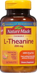 Chewable L-Theanine 200mg Supplement, 50 Chewable Tablets N708504
