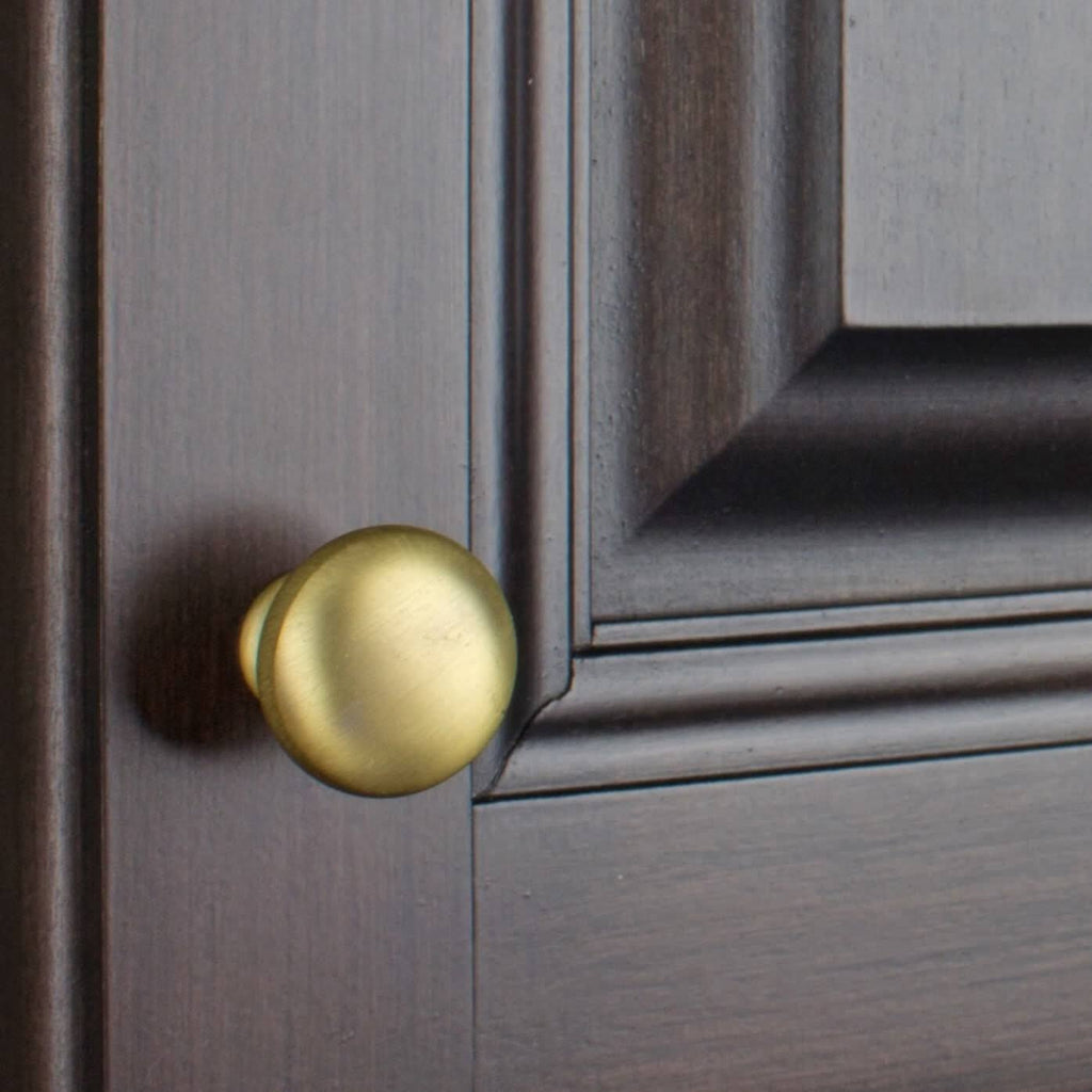 Satin Gold Round Cabinet Knobs Pack of 25 O84743