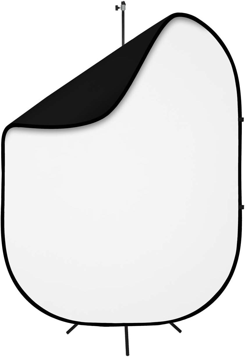 Reversible 5'x6.5' Green and Blue Pop-Up Backdrop with Stand and Clip, Pack of 2 R9770