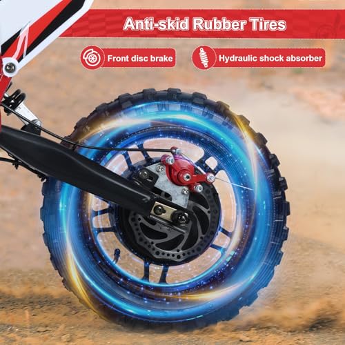 Red Black Electric Dirt Bike with 36V 500W Motor 10 Inch Wheels W836509