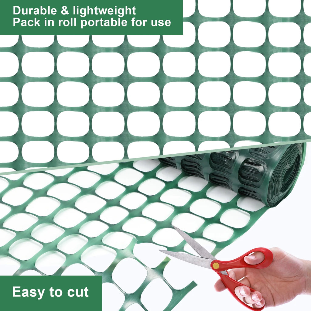 Green 4x100' Plastic Fencing Roll J305356