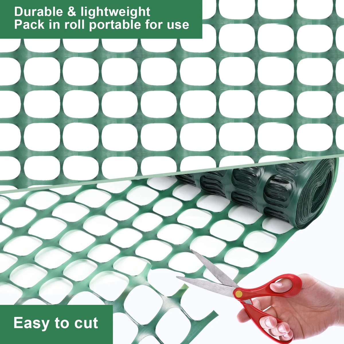 Green 4x100' Plastic Fencing Roll J305356