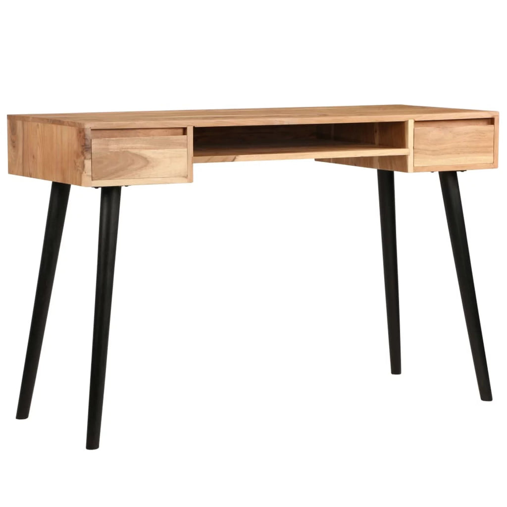 Acacia Wood Writing Table with 2 Drawers and Shelf T37871