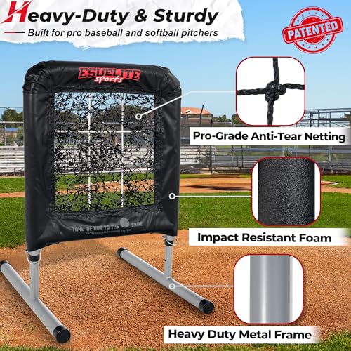 9 Hole Baseball Softball Pitching Net with Strike Zone Target D2783