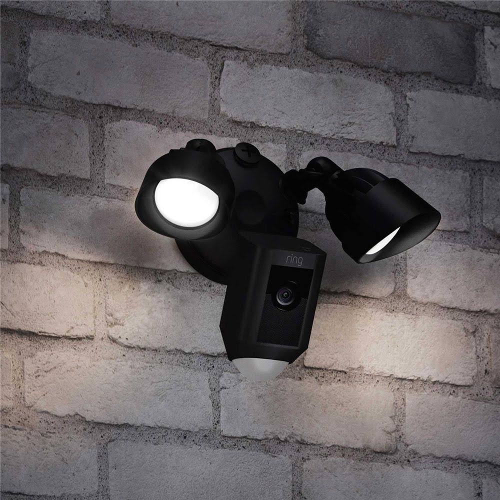 Black Outdoor Wi-Fi Cam with Motion Activated Floodlight (2-Pack) X25445