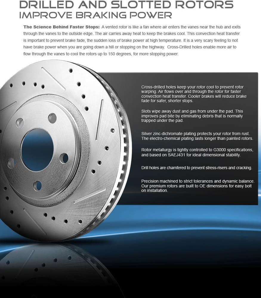 Drilled Slotted 4 Lug Rotors S845