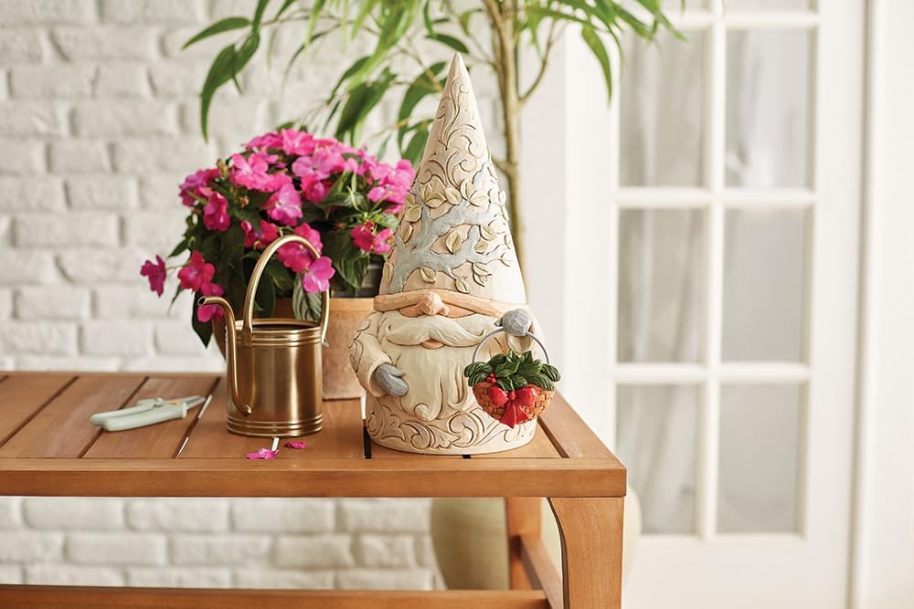 Four Seasons Gnome Statue with 4 Baskets Figurine 16.5 Inch Multicolor P18604