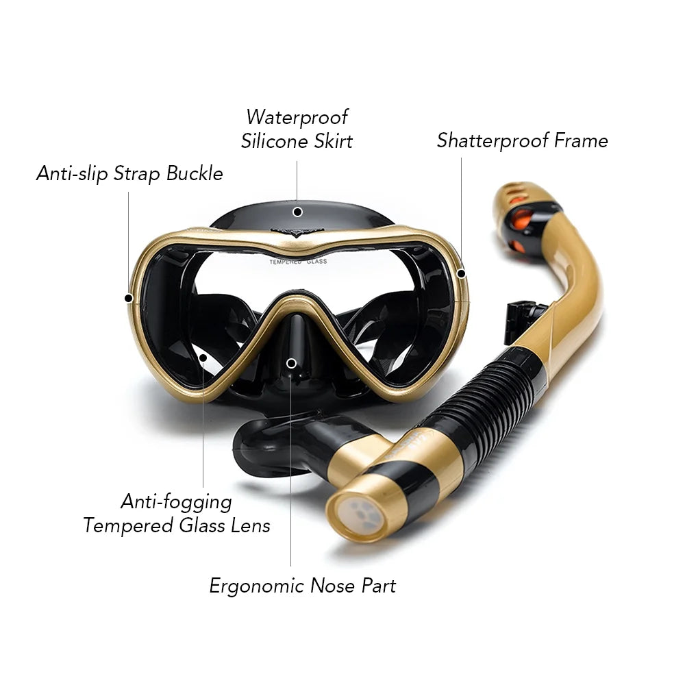 Leakproof Snorkel Set with Dry Snorkel Tube A910787