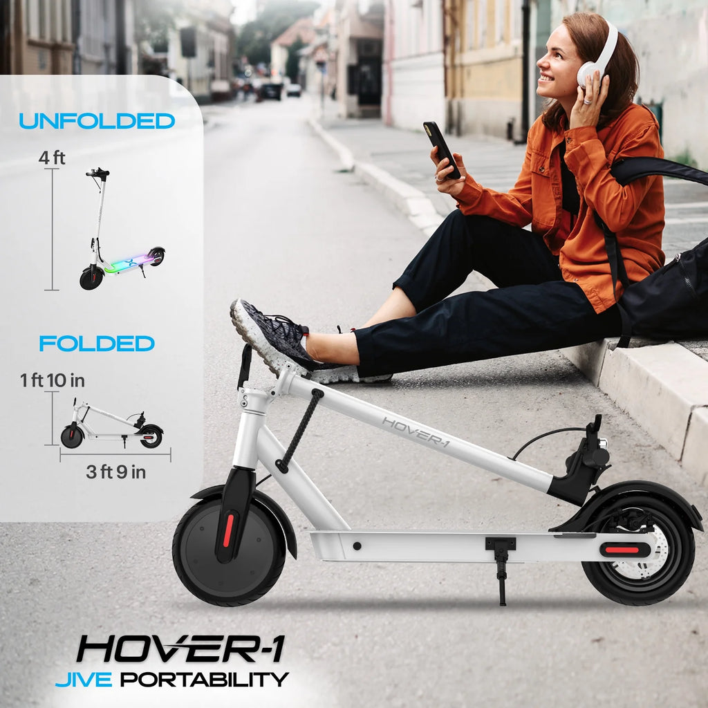 Self Balancing Folding Electric Scooter, 8.5 in Wheels, White P817087