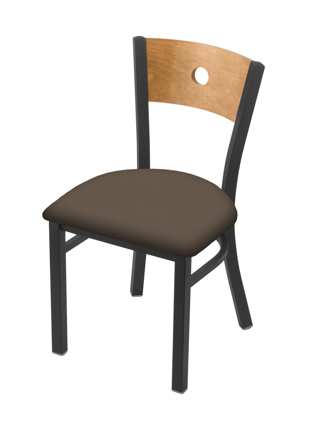 Pewter Finish Medium Back Chair with Canter Earth Seat T8681